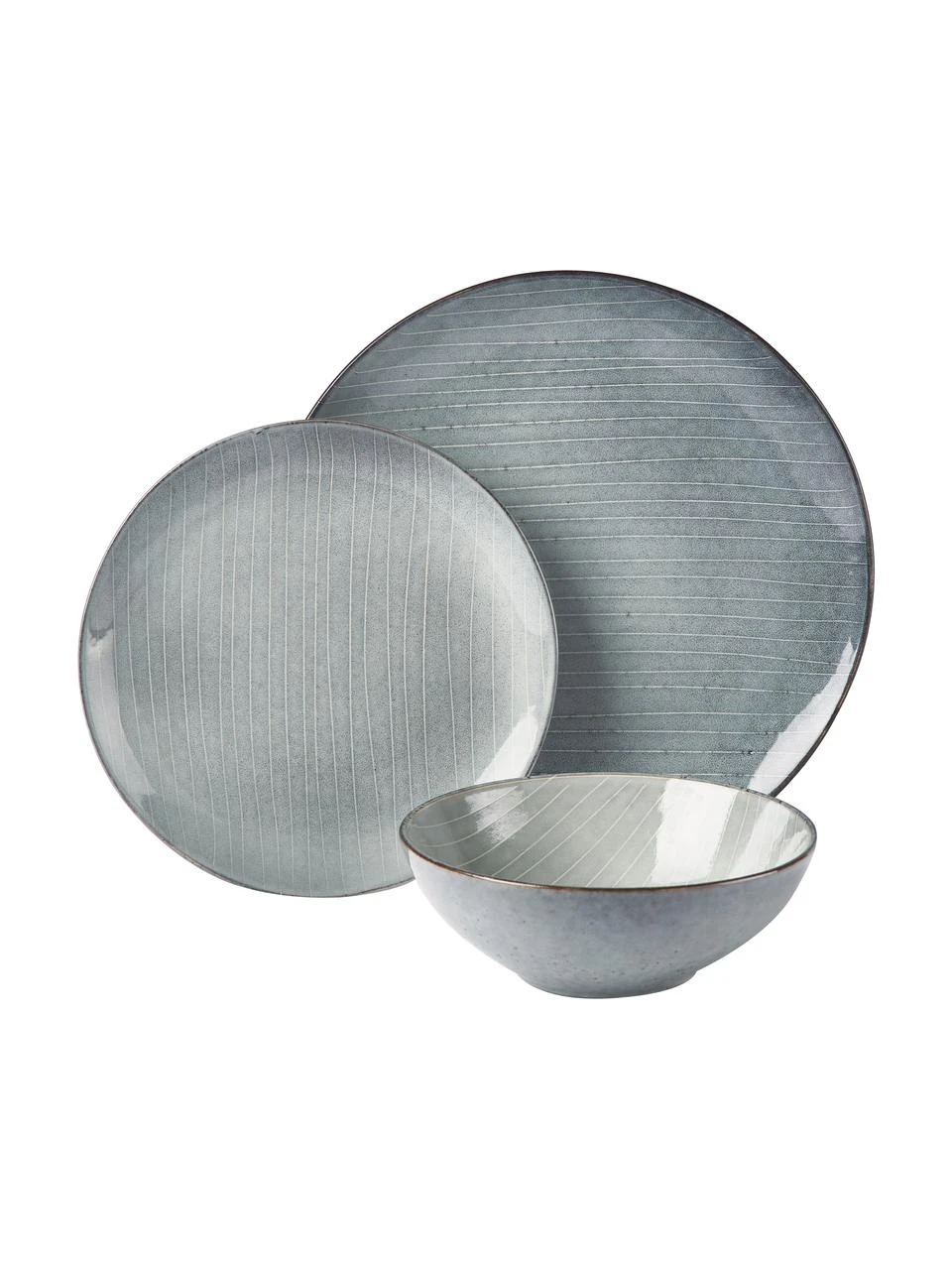 Handgemachtes Geschirr-Set Nordic Sea aus Steingut, 4 Personen (12-tlg.), Steingut, Grau- & Blautöne, Set mit verschiedenen Größen Broste Copenhagen Handgemachtes Geschirr-Set Nordic Sea aus Steingut, 4 Personen (12-tlg.), Set mit verschiedenen Größen -Küche Geschäft Handgemachtes Geschirr Set Nordic Sea aus Steingut 4 Personen 12 tlg 5