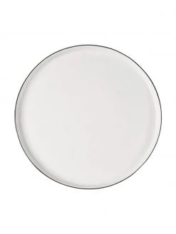 Broste Copenhagen Handgemachtes Geschirr-Set Salt mit schwarzem Rand, 4 Personen (12-tlg.), Set mit verschiedenen Größen -Küche Geschäft Handgemachtes Geschirr Set Salt mit schwarzem Rand 4 Personen 12 tlg 4