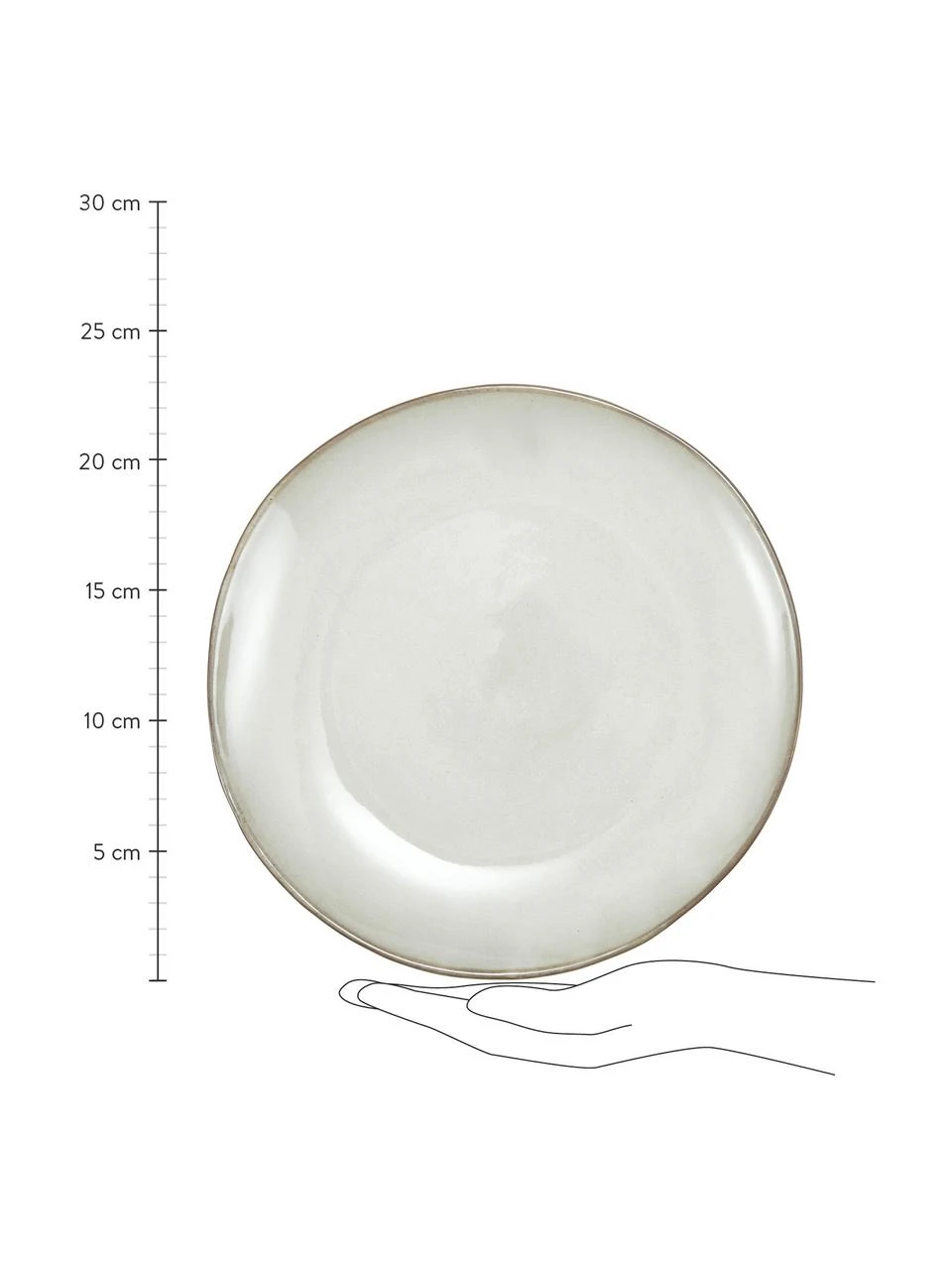 Westwing Collection Handgemachtes Geschirr-Set Thalia in Beige, 4 Personen (12-tlg.) 4 Westwing Collection Handgemachtes Geschirr-Set Thalia in Beige, 4 Personen (12-tlg.) – Bild 4