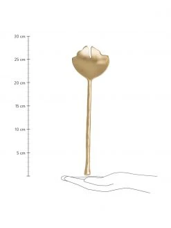 Urban Nature Culture Handgemachtes Salatbesteck Leaves in Gold, 2er-Set, B 6 x L 28 cm -Küche Geschäft Handgemachtes Salatbesteck Leaves in Gold 2er Set 3