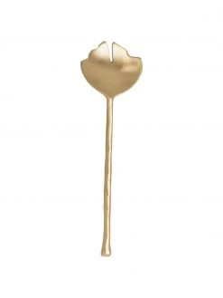 Urban Nature Culture Handgemachtes Salatbesteck Leaves in Gold, 2er-Set, B 6 x L 28 cm -Küche Geschäft Handgemachtes Salatbesteck Leaves in Gold 2er Set 5