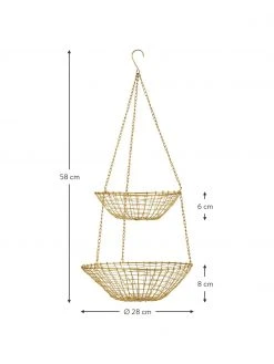 Madam Stoltz Hängekörbe aus Draht Luiza, Ø 28 x H 58 cm -Küche Geschäft Hangekorbe aus Draht Luiza 2