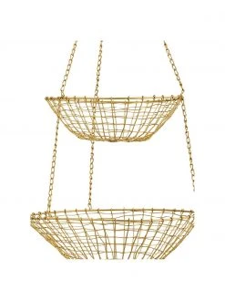 Madam Stoltz Hängekörbe aus Draht Luiza, Ø 28 x H 58 cm -Küche Geschäft Hangekorbe aus Draht Luiza 3