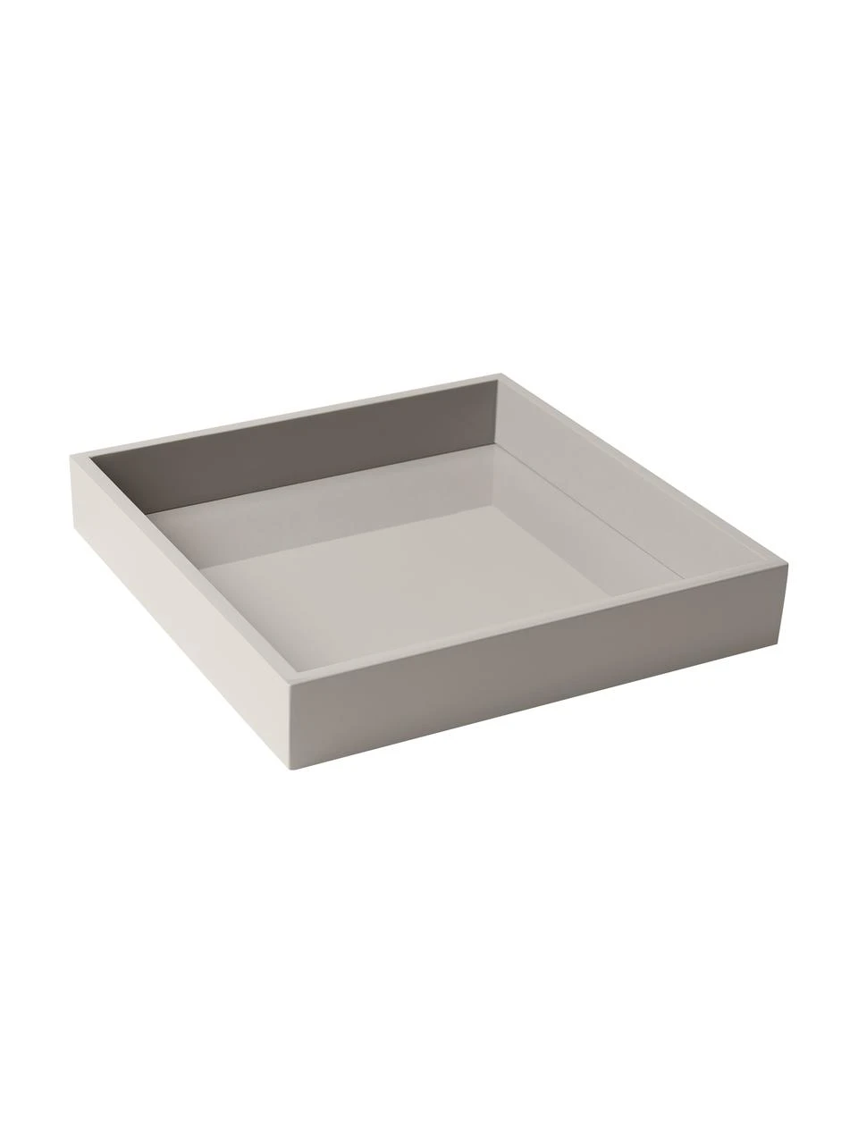 Westwing Collection Hochglanz-Tablett Hayley in Grau, B 30 x T 30 cm 1 Westwing Collection Hochglanz-Tablett Hayley in Grau, B 30 x T 30 cm
