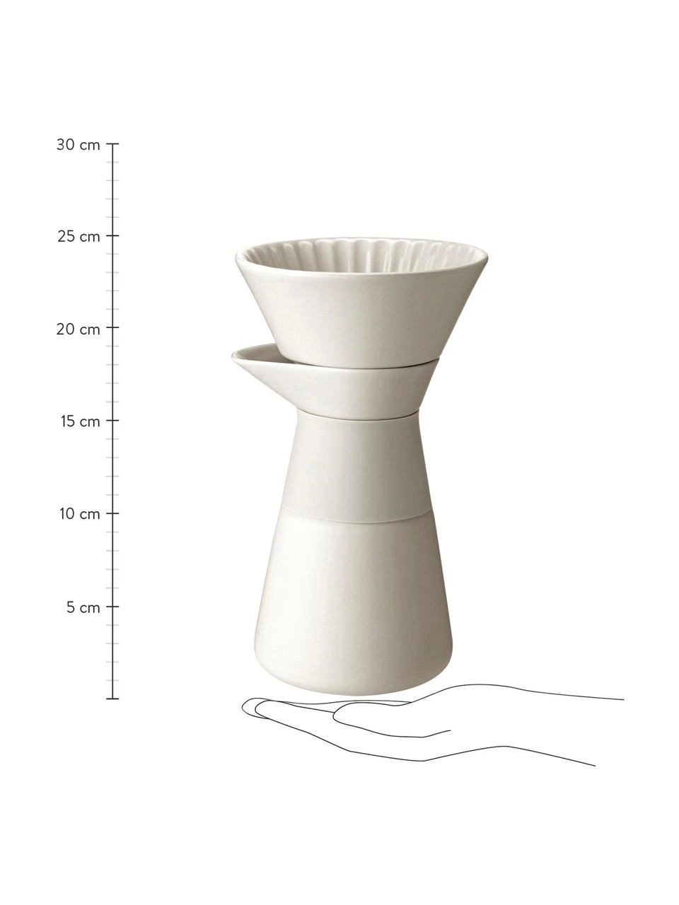 Stelton Kaffeebereiter Theo in Creme matt, 600 ml 4 Stelton Kaffeebereiter Theo in Creme matt, 600 ml – Bild 4