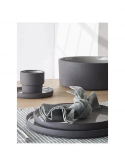 Kaffeetassen mit Untertassen Thianela aus Porzellan in Grau, 4 St&uuml;ck, Ø 8 x H 8 cm, 200 ml -Küche Geschäft Kaffeetassen mit Untertassen Thianela aus Porzellan in Grau 4 Stuck 5