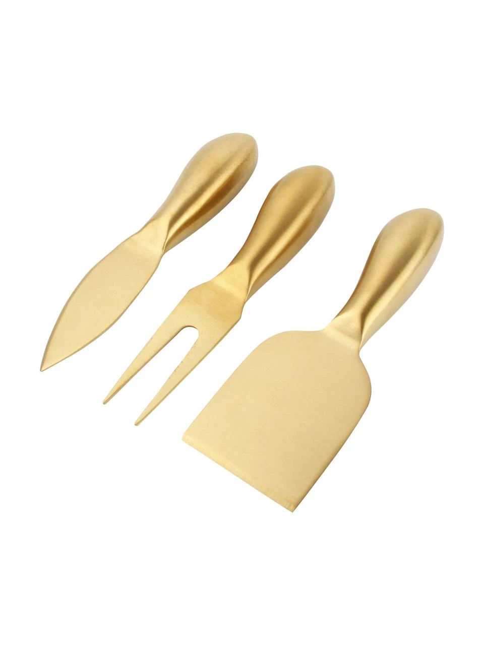 Käsemesser Fromage in Goldfarben, 3er-Set, L 13 cm 3 Käsemesser Fromage in Goldfarben, 3er-Set, L 13 cm – Bild 3