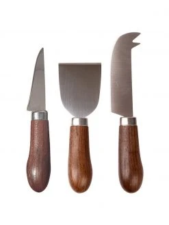 By On Käsemesser-Set Astrid mit Griffen aus Wengeholz, 3-tlg., Set mit verschiedenen Größen