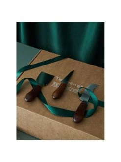 By On Käsemesser-Set Astrid mit Griffen aus Wengeholz, 3-tlg., Set mit verschiedenen Größen -Küche Geschäft Kasemesser Set Astrid mit Griffen aus Wengeholz 3 tlg 3