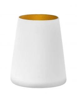 Kegelförmige Kristall-Cocktailgläser Power in Weiß/Gold, 6 Stück, Ø 9 x H 10 cm, 380 mlNur noch wenige verfügbar