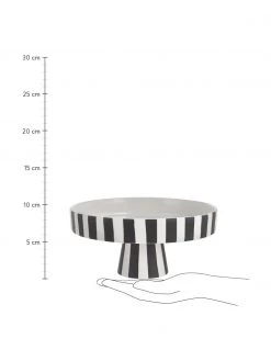OYOY Living Design Keramik Servierplatte Toppu im Streifendesign, Ø 20 cm, Ø 20 x H 9 cm -Küche Geschäft Keramik Servierplatte Toppu im Streifendesign O 20 cm 2