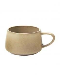 Keramik-Tassen Sheilyn mit Farbverlauf in Beige, 4 Stück, B 12 x L 7 cm, 400 ml
