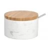 Andrea House Keramik Zuckerdose Kalina mit L&ouml;ffel und Bambusdeckel, Ø 13 x H 7 cm