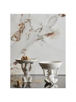 Nordal Kleine Servierschüssel Rava in Weiß mit Affenfigur, Ø 17 cm, Ø 17 x H 15 cm -Küche Geschäft Kleine Servierschussel Rava in Weiss mit Affenfigur O 17 cm 3