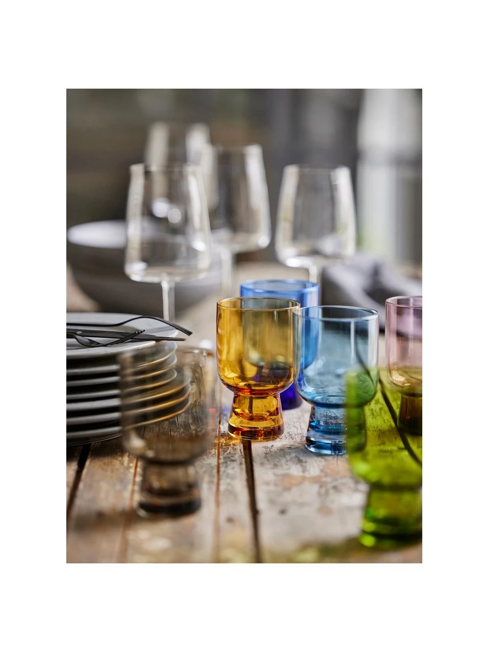 Lyngby Kleine bunte Wassergläser Tumbli, 6-er Set, Ø 8 x H 12 cm, 300 ml 2 Lyngby Kleine bunte Wassergläser Tumbli, 6-er Set, Ø 8 x H 12 cm, 300 ml – Bild 2