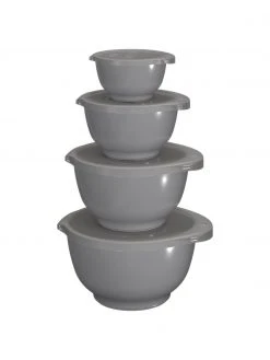 Rosti Kleines Schüssel-Set Margrethe in Hellgrau mit Deckel, 4-tlg., Set mit verschiedenen Größen