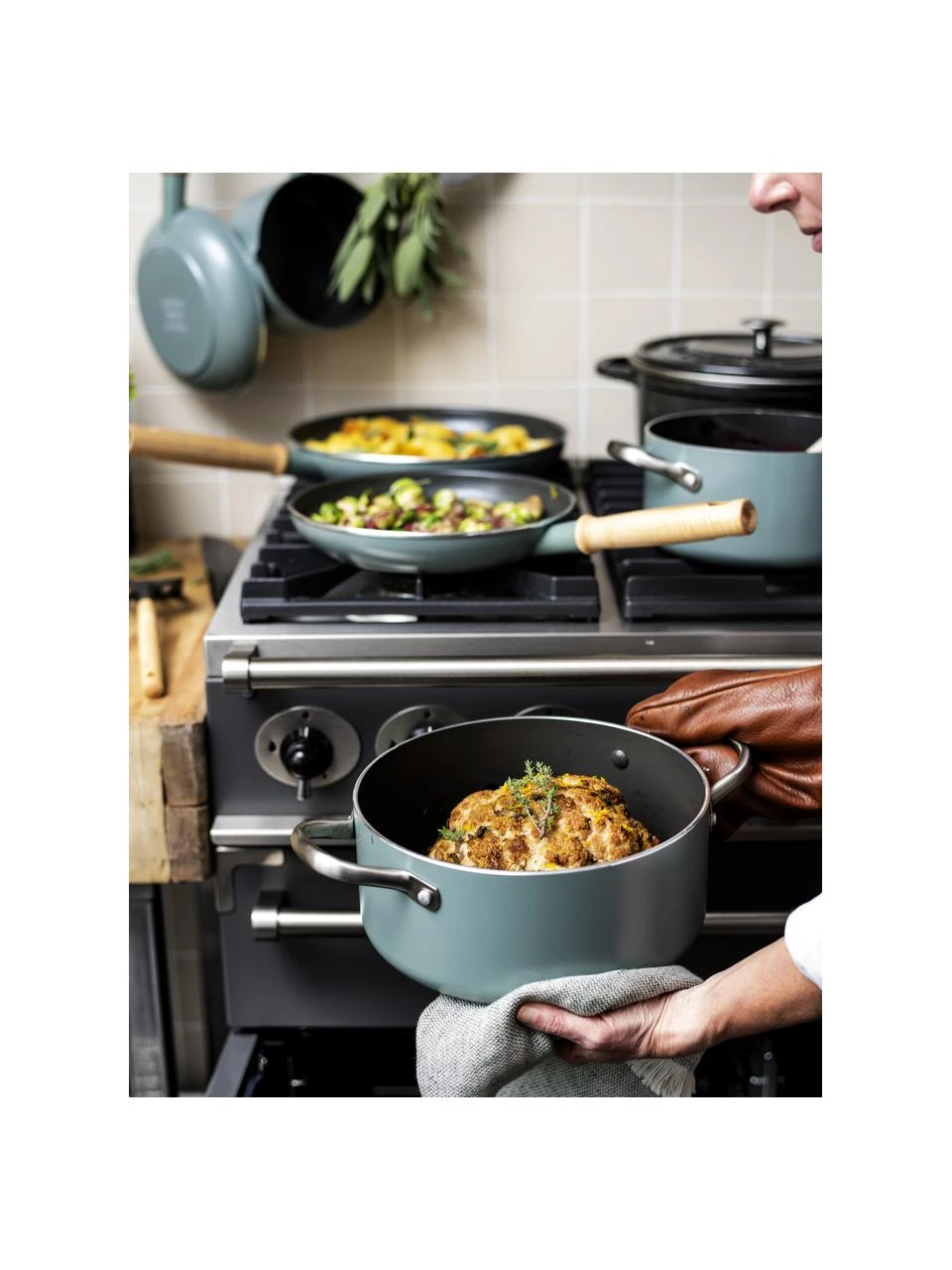 Koch-Set Mayflower in Blau mit Antihaftbeschichtung, 10-tlg., Set mit verschiedenen Größen 3 Koch-Set Mayflower in Blau mit Antihaftbeschichtung, 10-tlg., Set mit verschiedenen Größen – Bild 3