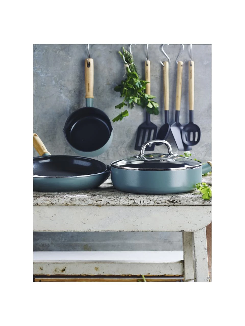 Koch-Set Mayflower in Blau mit Antihaftbeschichtung, 8-tlg., Set mit verschiedenen Größen 2 Koch-Set Mayflower in Blau mit Antihaftbeschichtung, 8-tlg., Set mit verschiedenen Größen – Bild 2