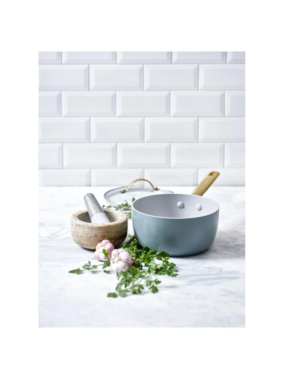 Koch-Topf Padova mit Deckel in Blau mit Antihaftbeschichtung, Ø 19 cm 2 Koch-Topf Padova mit Deckel in Blau mit Antihaftbeschichtung, Ø 19 cm – Bild 2