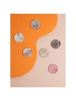 &k amsterdam Kork-Untersetzer Cara in Marmoroptik, 6er-Set, Ø 10 cm -Küche Geschäft Kork Untersetzer Cara in Marmoroptik 6er Set 2