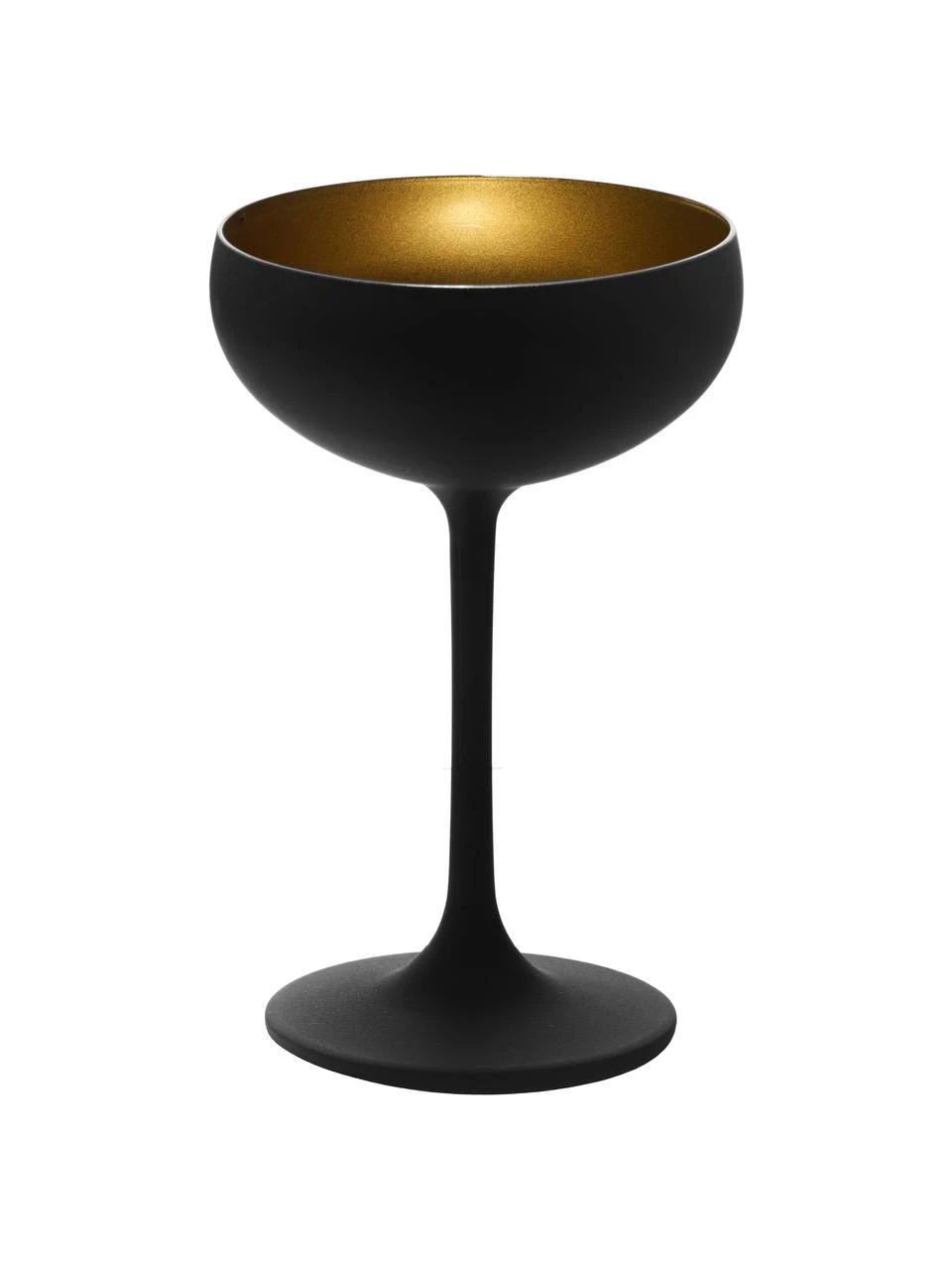 Kristall-Champagnerschalen Elements in Schwarz/Gold, 6 Stück, Ø 10 x H 15 cm, 230 ml 1 Kristall-Champagnerschalen Elements in Schwarz/Gold, 6 Stück, Ø 10 x H 15 cm, 230 ml