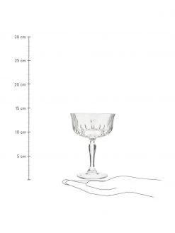 RCR Kristall-Champagnerschalen Opera mit Relief, 6 St&uuml;ck, Ø 10 x H 14 cm, 240 ml -Küche Geschäft Kristall Champagnerschalen Opera mit Relief 6 Stuck 2