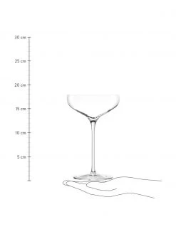 Kristall-Champagnerschalen Swing, 6 Stück, Ø 12 x H 18 cm, 300 ml -Küche Geschäft Kristall Champagnerschalen Swing 6 Stuck 2