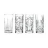 RCR Kristall-Longdrinkgläser Bichiera mit Relief, 4er-Set, Ø 7 x H 15 cm, 360 ml