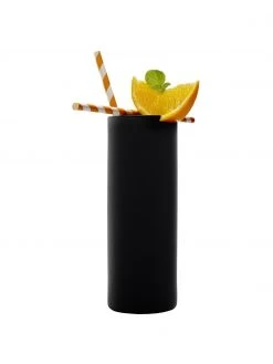 Kristall-Longdrinkgläser Campari in Schwarz, 6 Stück, Ø 6 x H 17 cm, 320 ml
