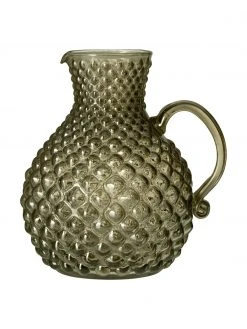 Krug Marie mit Reliefmuster in Grün, 1.2 L, Ø 16 x H 18 cm, 1.2 L