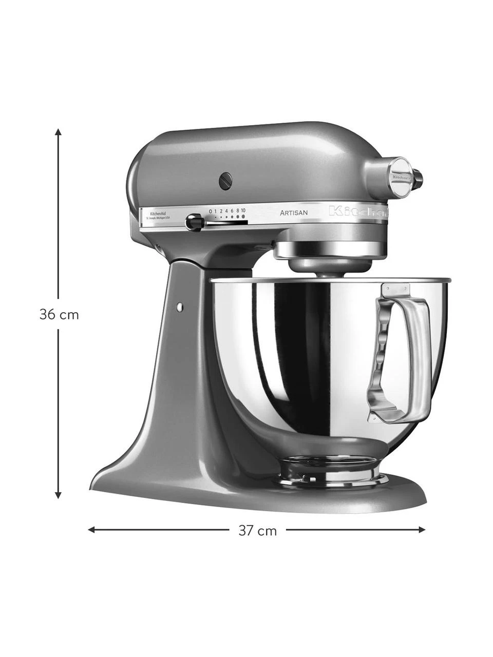 KitchenAid Küchenmaschine Artisan, B 37 x T 24 cm 3 KitchenAid Küchenmaschine Artisan, B 37 x T 24 cm – Bild 3