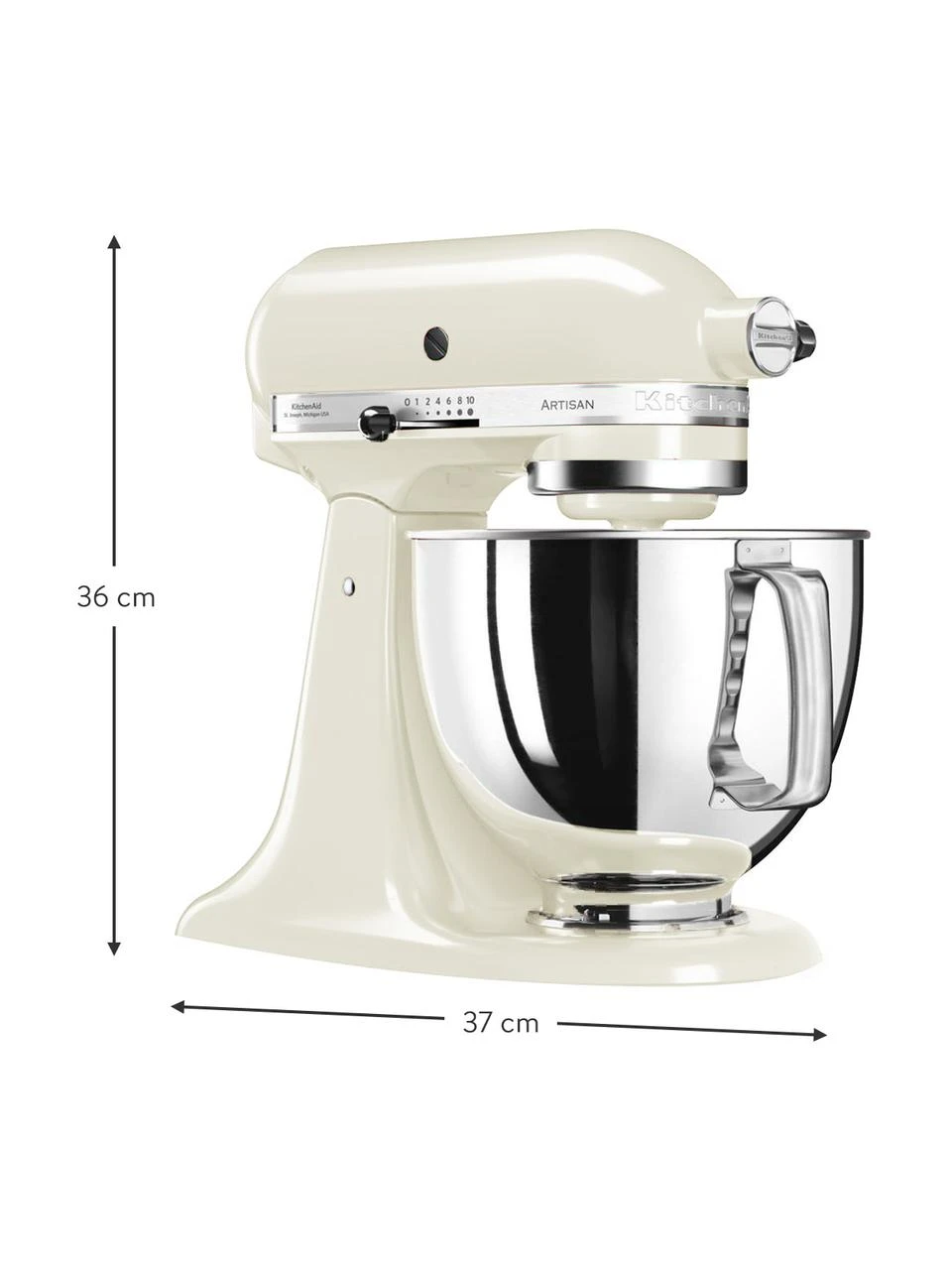 KitchenAid Küchenmaschine Artisan, B 37 x T 24 cm 3 KitchenAid Küchenmaschine Artisan, B 37 x T 24 cm – Bild 3