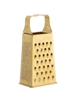 Bloomingville Küchenreibe Roland in Gold, B 9 x H 19 cm