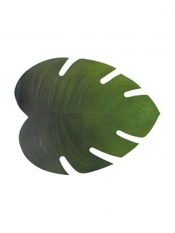 Villa D'Este Home Tivoli Kunststoff-Tischsets Jungle in Blattform, 6 Stück, B 37 x L 47 cm