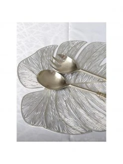 Kunststoff-Tischsets Leaf in Silber, 2 Stück, B 40 x L 33 cm -Küche Geschäft Kunststoff Tischsets Leaf in Silber 2 Stuck 3
