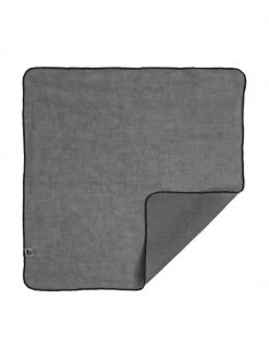 Broste Copenhagen Leinen-Servietten Gracie in Grau, 2 Stück, B 45 x L 45 cm