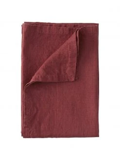 Leinen-Tischdecke Pembroke in Rot, Für 4 - 6 Personen (B 140 x L 140 cm)