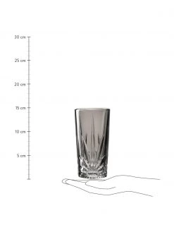 Leonardo Longdrinkgläser Capri mit Relief, 4 Stück, Ø 8 x H 15 cm, 390 ml -Küche Geschäft Longdrinkglaser Capri mit Relief 4 Stuck 2