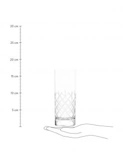 Longdrinkgl&auml;ser Club mit Strukturmuster, 6 St&uuml;ck, Ø 7 x H 17 cm, 405 ml -Küche Geschäft Longdrinkglaser Club mit Strukturmuster 6 Stuck 2