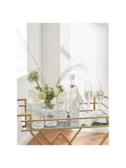 Westwing Collection Longdrinkgläser George mit Kristallrelief, 4 Stück, Ø 8 x H 15 cm, 380 ml -Küche Geschäft Longdrinkglaser George mit Kristallrelief 4 Stuck 2