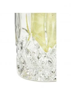 Westwing Collection Longdrinkgläser George mit Kristallrelief, 4 Stück, Ø 8 x H 15 cm, 380 ml -Küche Geschäft Longdrinkglaser George mit Kristallrelief 4 Stuck 5