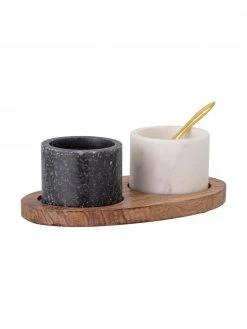 Bloomingville Marmor-Aufbewahrungsdosen-Set Florio, 4tlg., B 10 x H 6 cm -Küche Geschäft Marmor Aufbewahrungsdosen Set Florio 4tlg 3