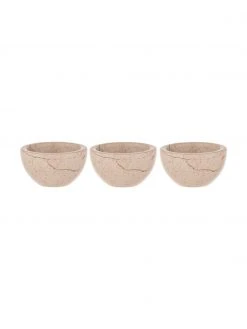Ladelle Marmor-Dipschälchen Emerson in Sandfarben, 3 Stück, Ø 8 x H 4 cm -Küche Geschäft Marmor Dipschalchen Emerson in Sandfarben 3 Stuck 3