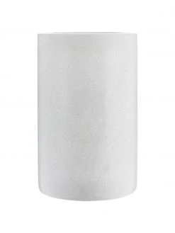 Marmor-Flaschenkühler Charlie in Weiß, Ø 12 x H 19 cm
