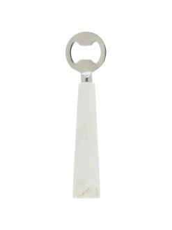 Marmor-Flaschenöffner Bluma in Weiß, B 3 x H 18 cm