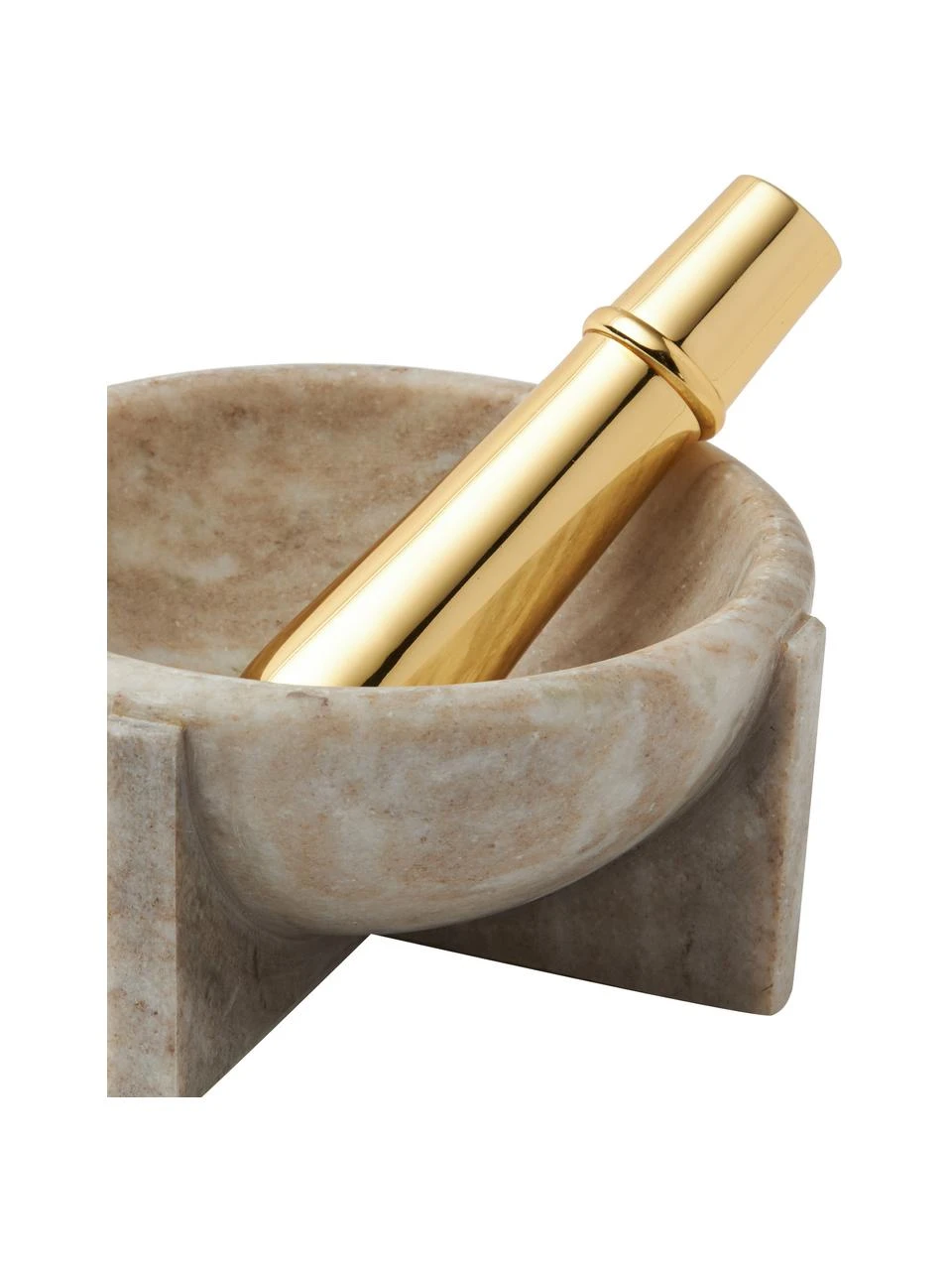 Marmor-Mörser mit goldenem Stößel Rocoto, 2-tlg., Stößel: Aluminium, Beige, Ø 17 x H 8 cm Nordal Marmor-Mörser mit goldenem Stößel Rocoto, 2-tlg., Ø 17 x H 8 cmNur noch 1 Artikel verfügbar -Küche Geschäft Marmor Morser mit goldenem Stossel Rocoto 2 tlg 5