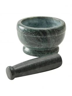 Marmor-Mörser und Stößel Cindea in Grün, Ø 13 x H 8 cm -Küche Geschäft Marmor Morser und Stossel Cindea in Grun 2