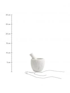 Nordal Marmor-Mörser und Stößel-Set Mortar, 2-tlg., Ø 12 x H 10 cm 7 Nordal Marmor-Mörser und Stößel-Set Mortar, 2-tlg., Ø 12 x H 10 cm -Küche Geschäft Marmor Morser und Stossel Set Mortar 2 tlg 2