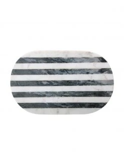 Bloomingville Marmor-Schneidebrett Stripes, L 37 x B 23 cm