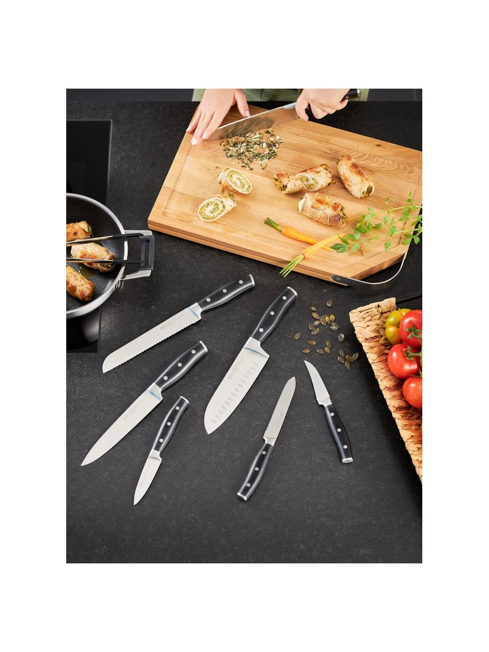 Rösle Messer Cuisine mit Messerblock, 7er-Set, Set in verschiedenen Größen 2 Rösle Messer Cuisine mit Messerblock, 7er-Set, Set in verschiedenen Größen – Bild 2